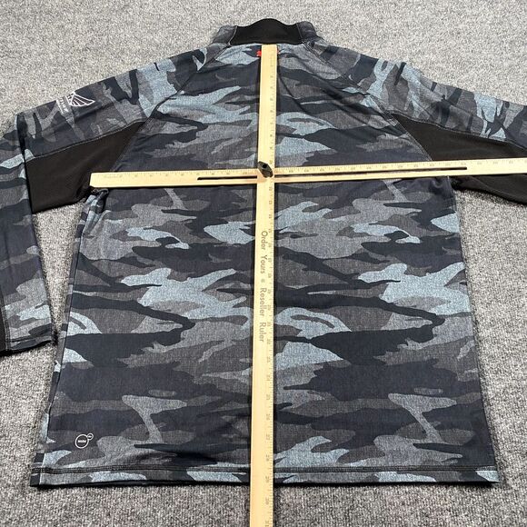 Puma Volition America Mens Large Camo 1/4 Zip Pullover Golf Fore the Brave - Picture 12 of 13